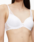 Triumph Amourette Spotlight Padded Bra in white lace detail
