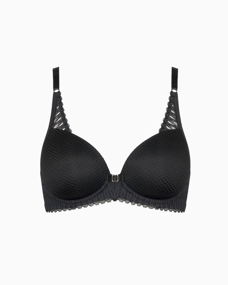 Triumph Aura Spotlight Wired Padding Bra in black cup detail