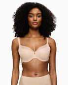 Triumph BMU Illusion Curve Bra in Nude Beige front view
