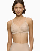 Triumph Doreen Cotton Non-Wired Support Bra in Skin front view