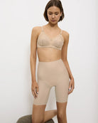 Triumph Doreen Cotton Non-Wired Support Bra in Skin full front detail