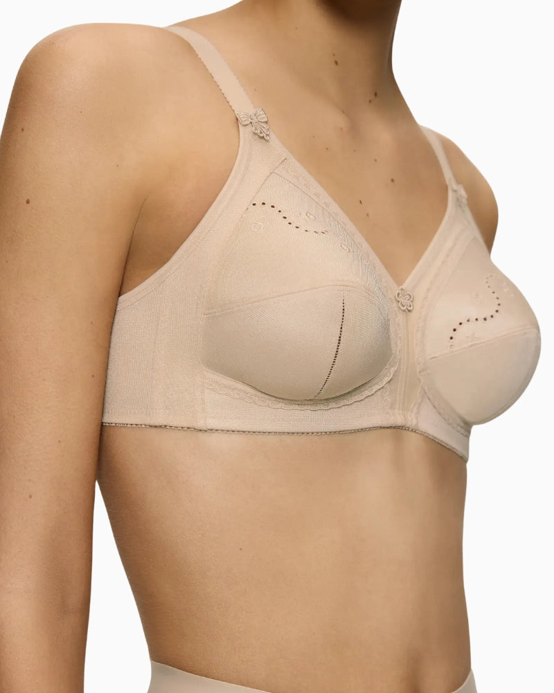 Triumph Doreen Cotton Non-Wired Support Bra in Skin side view