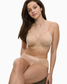 Triumph Essential Minimizer bra in Skin front view