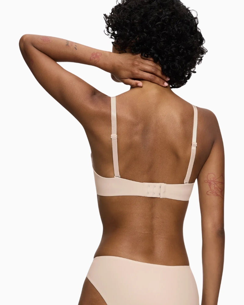 Triumph Pure Micro Wired Padded Bra in natural back view