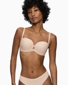 Triumph Pure Micro Wired Padded Bra in natural front view