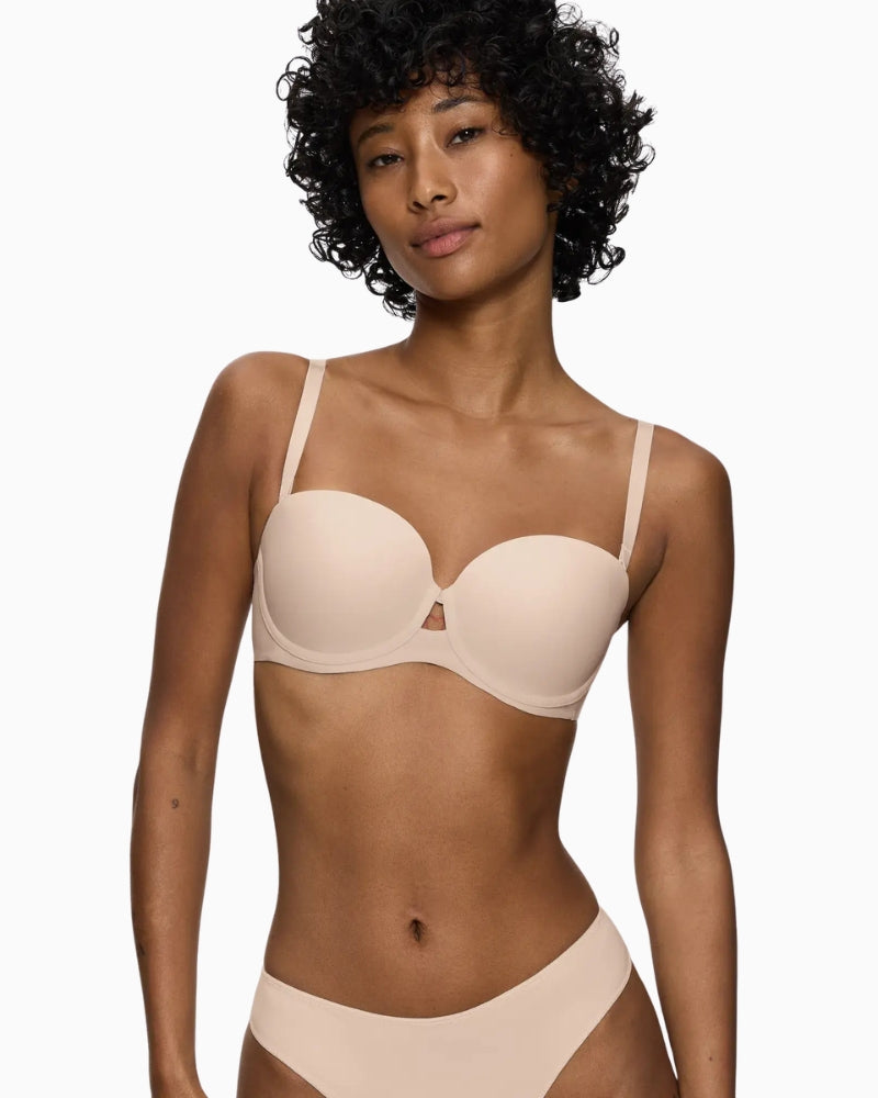 Triumph Pure Micro Wired Padded Bra in natural front view