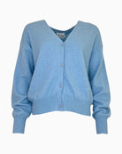 TWNS Aspen v-neck cardigan neutral product view on white background – Áines Boutique