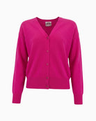 Twns The Label Aspen Cardigan in Neon Pink front view
