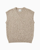 Twns The Label Madelina Vest in Beige knit texture detail