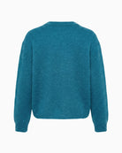 Twns The Label Malia Cardigan in Teal back view