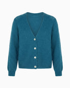 Twns The Label Malia Cardigan in Teal front view