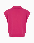 Twns The Label Okaloosa Polo Vest in Pink back view