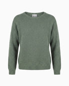 Twns The Label Sanibel Boat Neck Jumper in Khaki front view