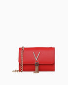 Valentino Bags Divina clutch bag red front view – Áines Boutique
