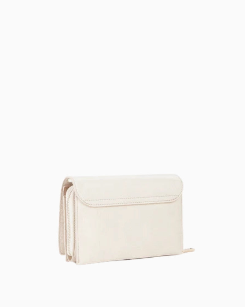 Back profile of compact Ember clutch showing neat silhouette