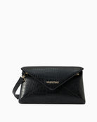 Valentino Emera Black Clutch front view – Áines Boutique