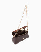Top view showing interior compartments of mini Valentino bag