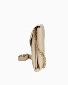 Valentino Arpie clutch ecru side view with chain strap
