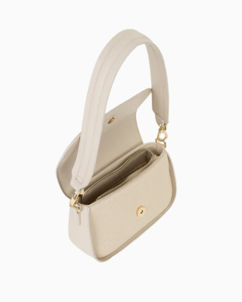 Valentino Atena Patina Shoulder Bag in Natural Ecru interior view