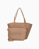 Valentino Bags Special Covent shopper beige front view with matching removable pouch