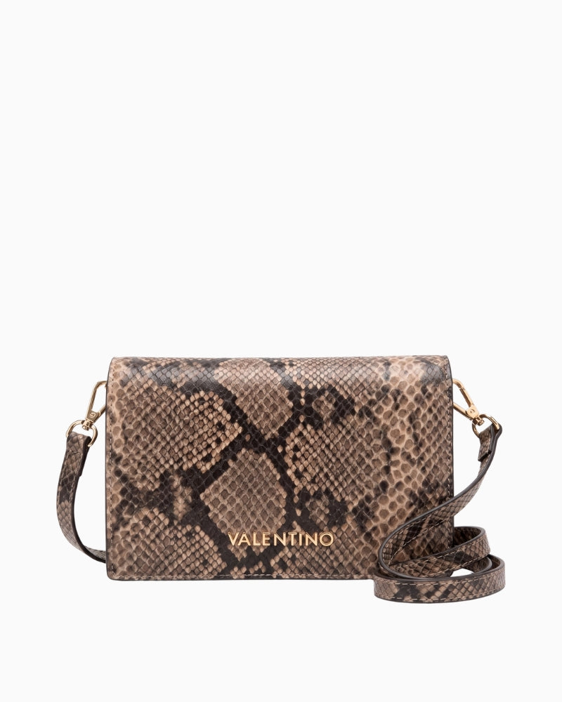 Valentino Ember Flap Bag in Snake front view