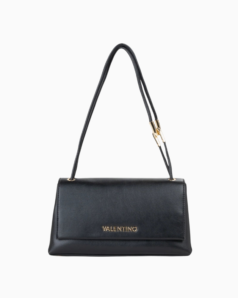 Valentino Fable Flap Bag in Black front view