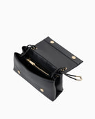Valentino Fable Flap Bag in Black open interior view