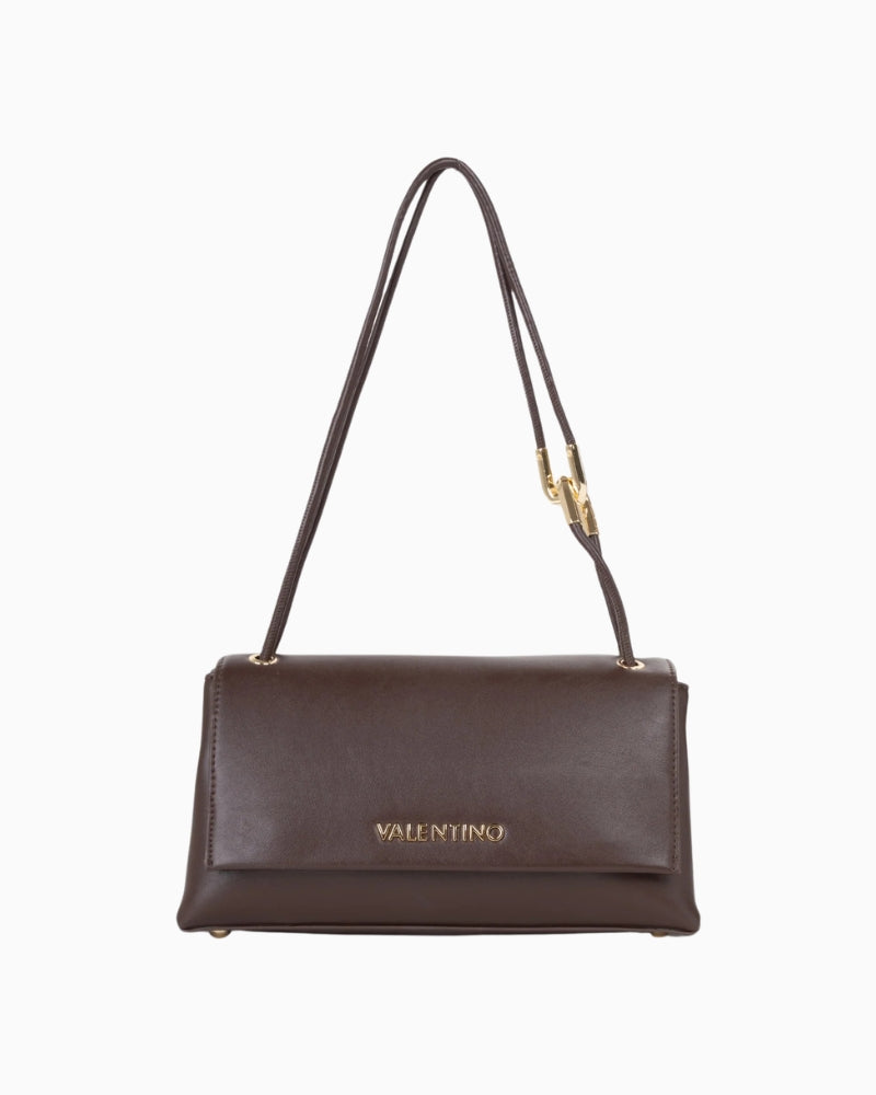 Valentino Fable Flap Bag in Brown front view
