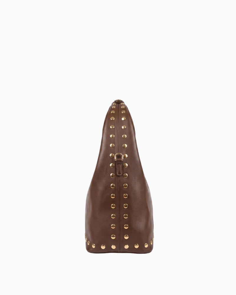 Valentino Florayne Hobo Bag in Brown top handle detail