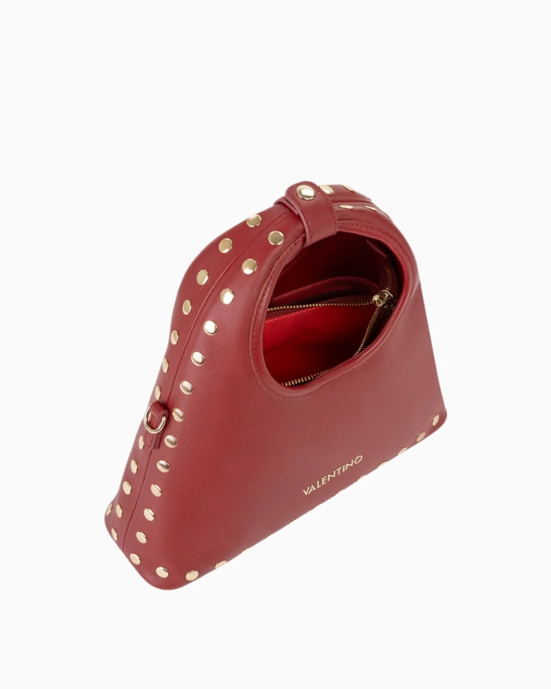 Valentino Florayne Hobo Bag in Cherry stud detail