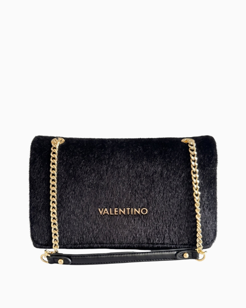 Valentino Ocarina Flap Bag in Black front view