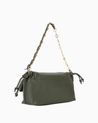 Valentino Robby Flap Bag in dark green back view