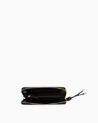 Valentino Saphira Zip Around Wallet in Black open interior