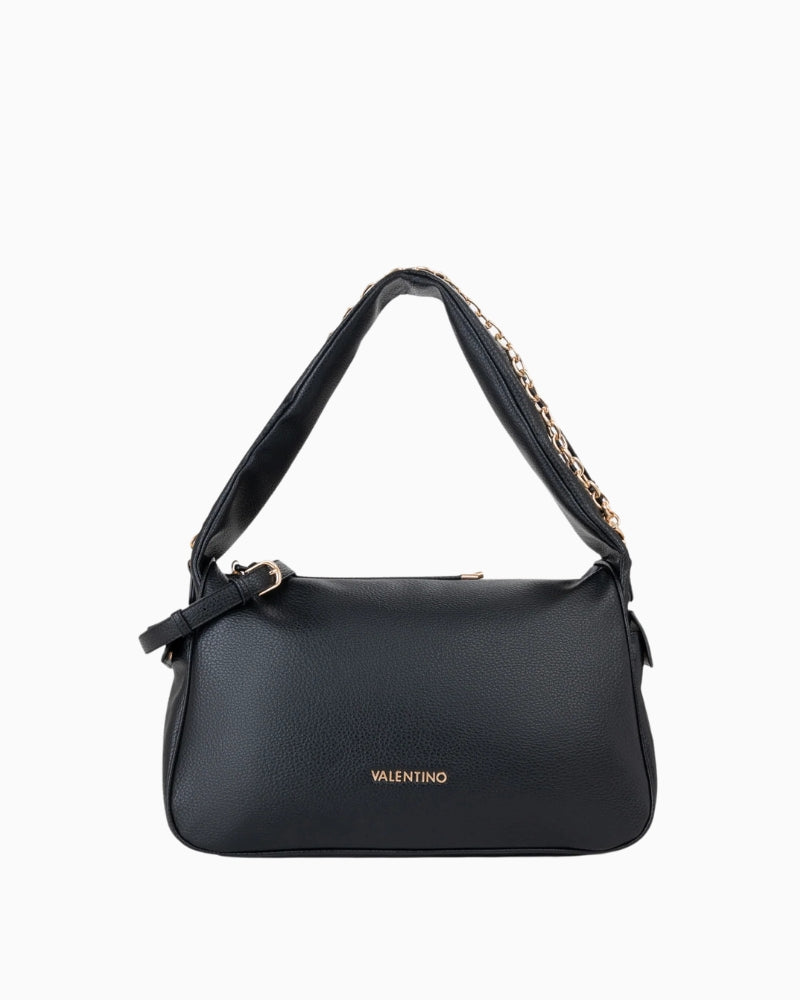 Valentino Saphire Hobo Bag in Black front view