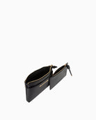 Valentino Saphire ZA Wallet in Black zip detail