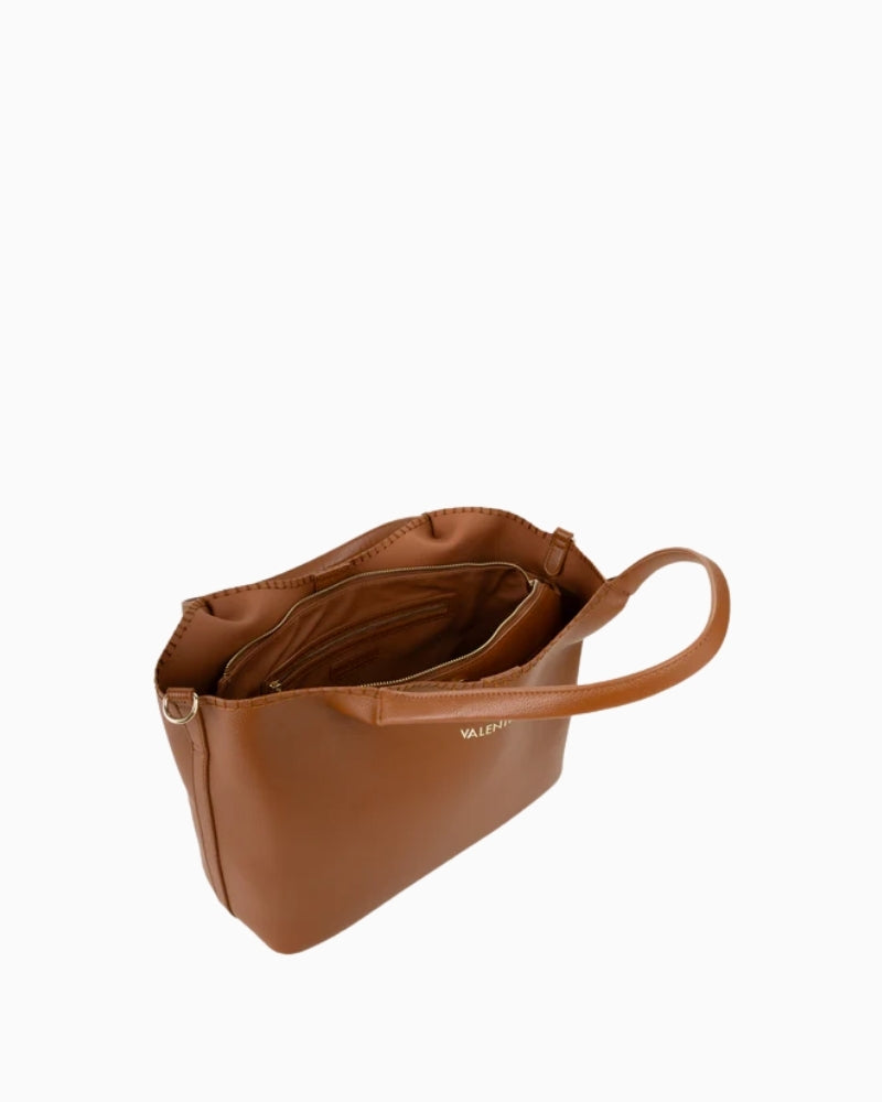 Valentino Shopping Aleksandra cuoio tote bag interior compartments view