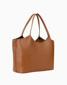 Valentino Shopping Aleksandra cuoio tote bag side view with double handles