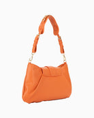 Valentino orange shoulder bag back view with adjustable strap