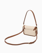 Valentino structured flap bag natural back view