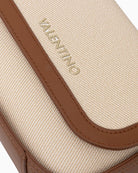 Valentino structured flap shoulder bag natural front view