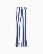 Vilagallo striped trousers blue and white front view white background – Áines Boutique