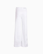 Vilagallo wide leg jeans white back view white background – Áines Boutique