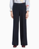 Vilagallo Belinda Trousers in Dark Denim front view