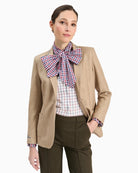 Vilagallo Chharloe Emb Blazer in Camel front view