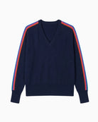 Vilagallo Kncuelo Pico Multicolour Jumper in Navy front view