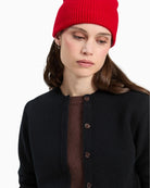 Vilagallo Layer Wool Jumper in Black/Brown two-tone knit detail