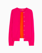 Vilagallo Layer Wool Jumper in Pink/Orange front view