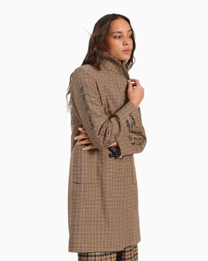 Vilagallo Liana Emblemed Coat in Beige side view