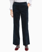 Vilagallo Martina Velvet Trousers in Navy front view