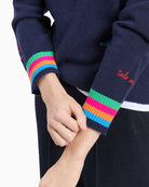 Vilagallo Palabras Jumper in Navy knit detail